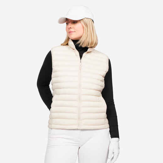 
      Women's Golf Sleeveless Down Jacket - MW500 Beige
  