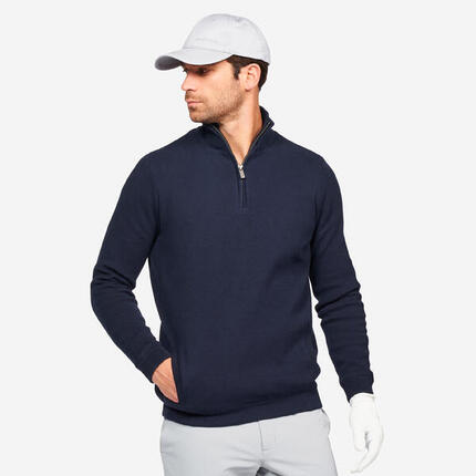 Pull golf 1/2 zip coupe-vent Homme - MW500 gris