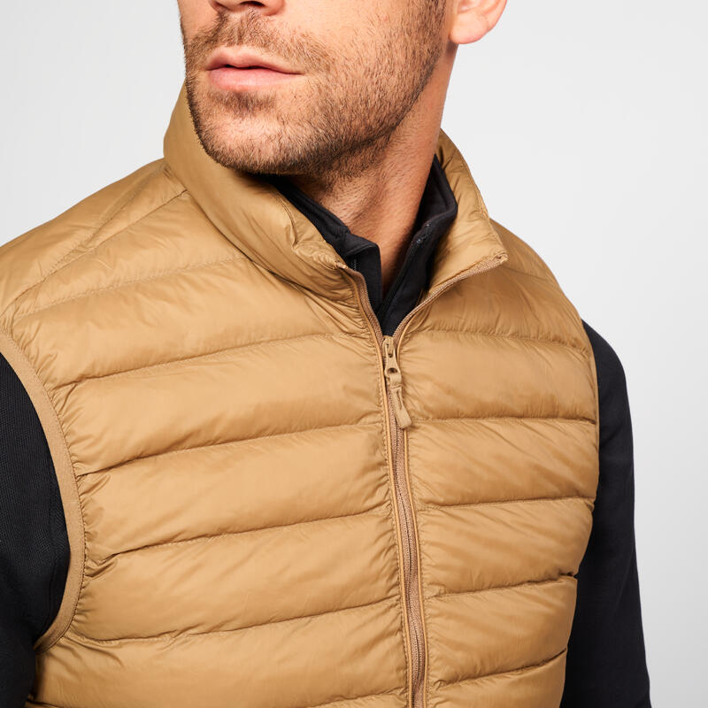 Men's golf sleeveless down jacket - MW500 brown