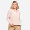 Sieviešu golfa pulovers ar daļēju rāvējslēdzēju “MW500”, rozā