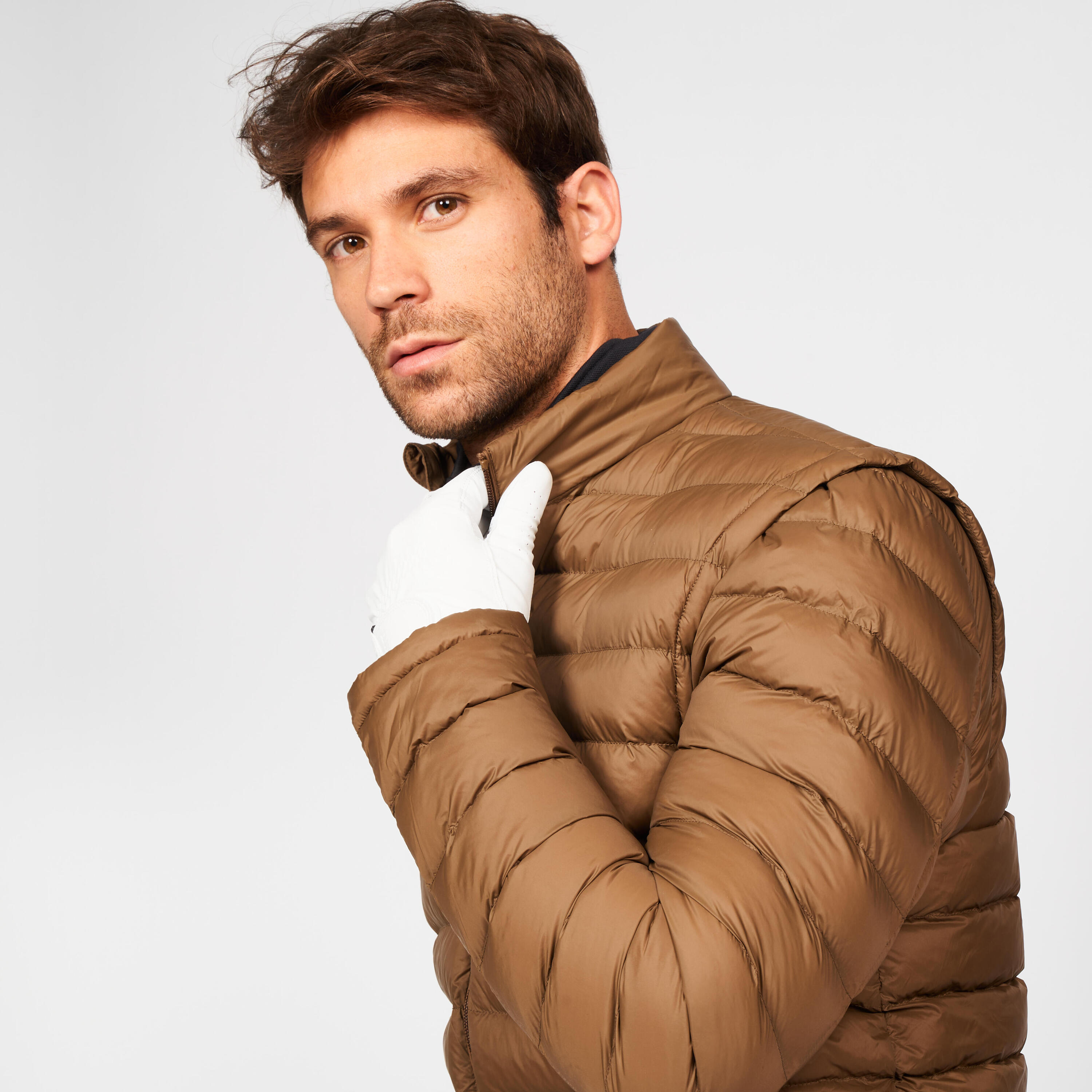 Men's golf long sleeved down jacket - CW900 Heatflex brown 2/7