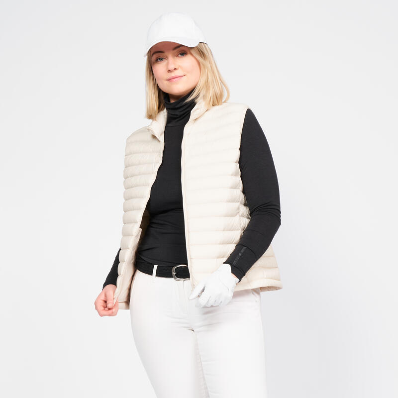 Bodywarmer voor golf dames MW500 beige