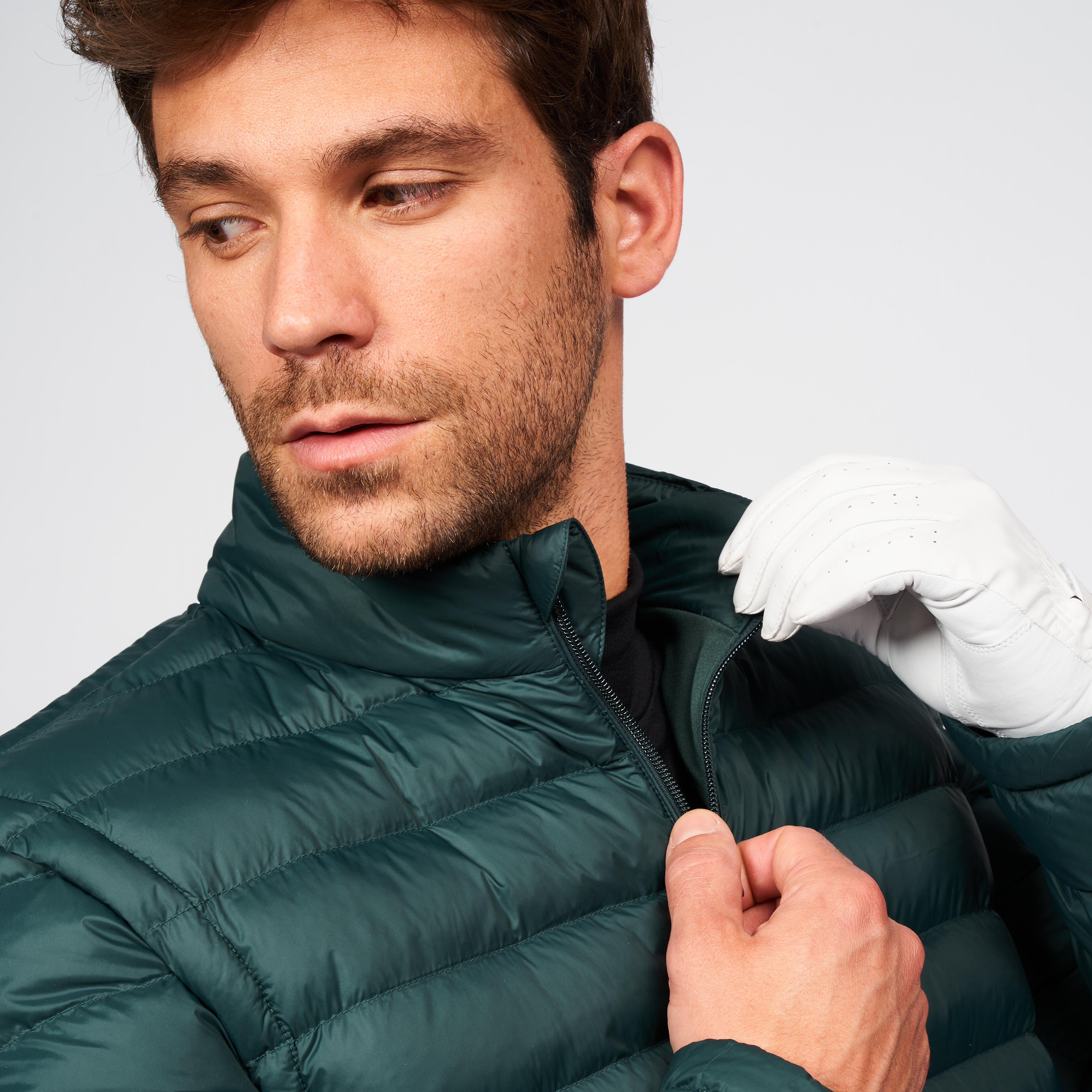 INESIS Pánska prešívaná bunda CW900 Heatflex zelená 3XL · záber 6