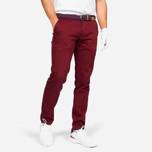 
      Men's golf trousers - MW500 dark red
  