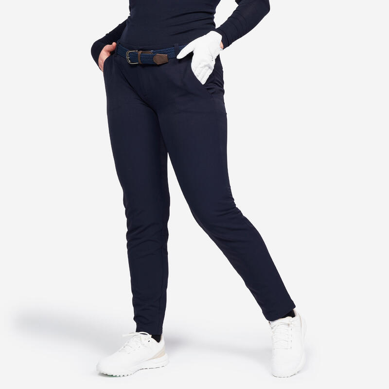 Pantalón de golf invierno Mujer - CW500 azul marino 