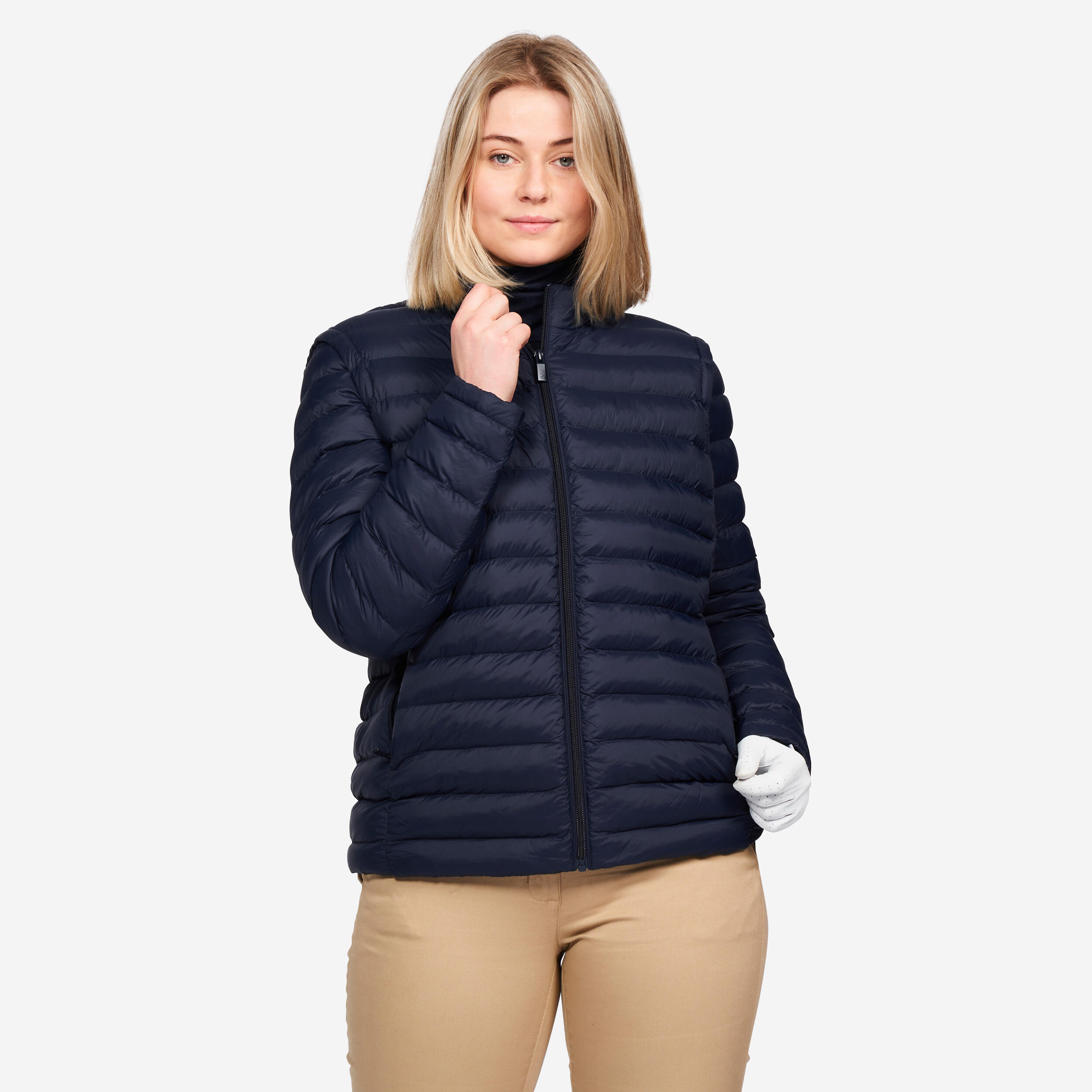 Women's long-sleeved golf jacket - CW900 Heatflex navy blue