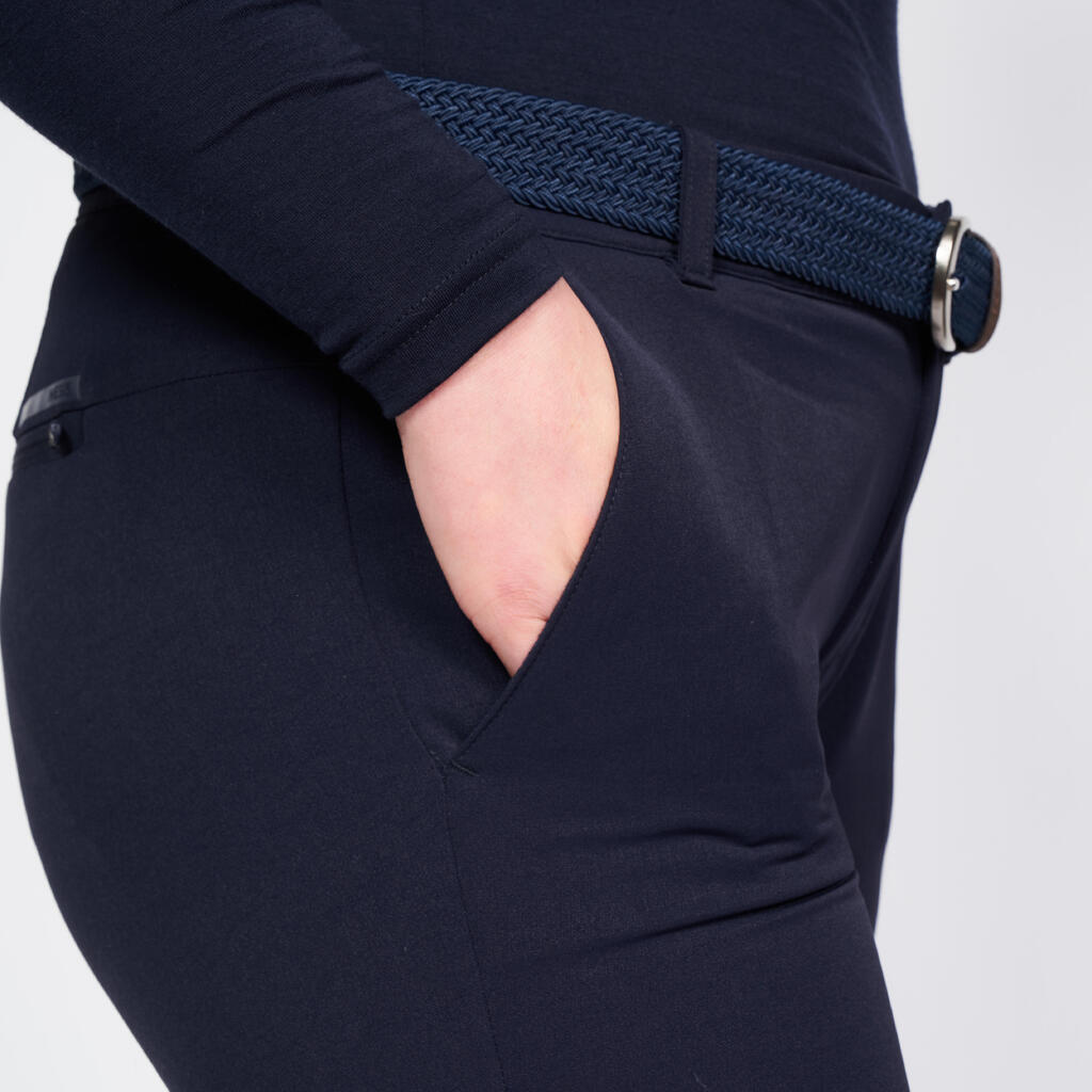 PANTALONE ZA GOLF CW500 ŽENSKE ZIMSKE - MORNARSKO PLAVE