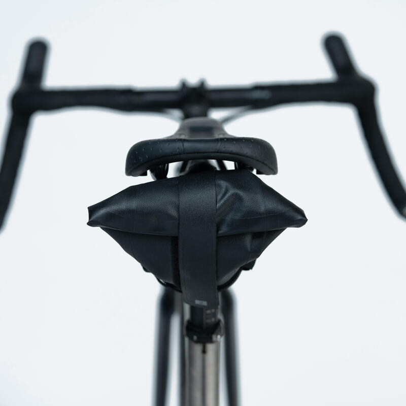 Bolsa de Selim Impermeável para Bicicleta IPX4 0,8 L Preto