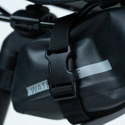 0.8 L IPX4 Watertight Saddle Bag - Black