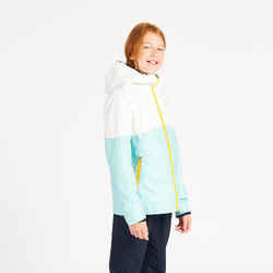 Kid's sailing waterproof jacket - wet-weather jacket SAILING 100 mint white