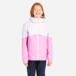 Kid's waterproof sailing jacket - wet-weather jacket SAILING 100 lavender pink