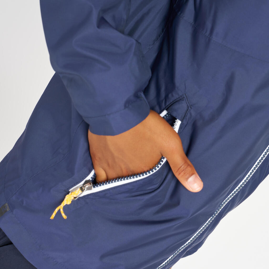 Kids’ sailing waterproof jacket - Sailing 100 rain jacket