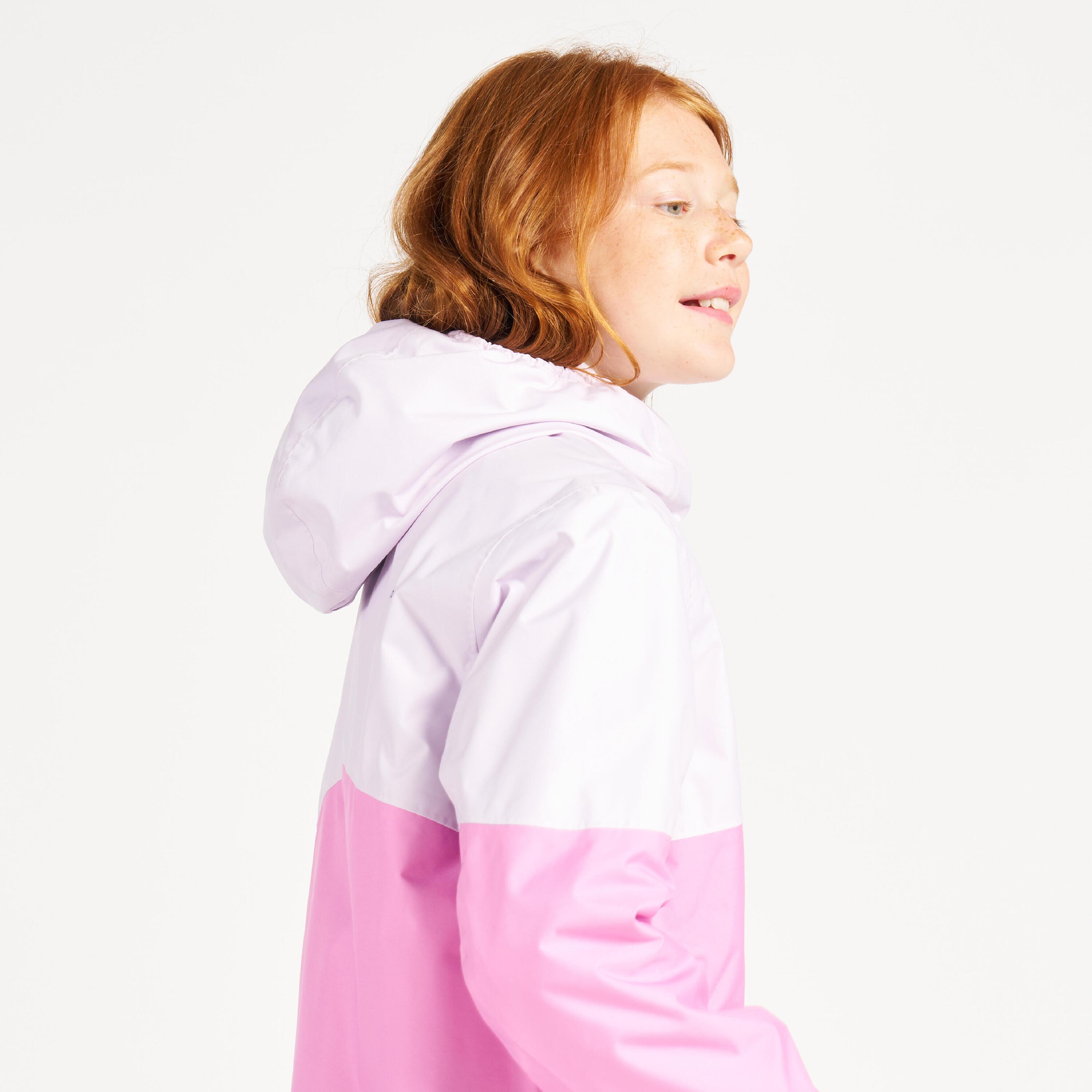 Kid's waterproof sailing jacket - wet-weather jacket SAILING 100 lavender pink 5/10