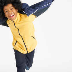 Boys Girls’ warm eco-design fleece sailing jacket 100 - Yellow