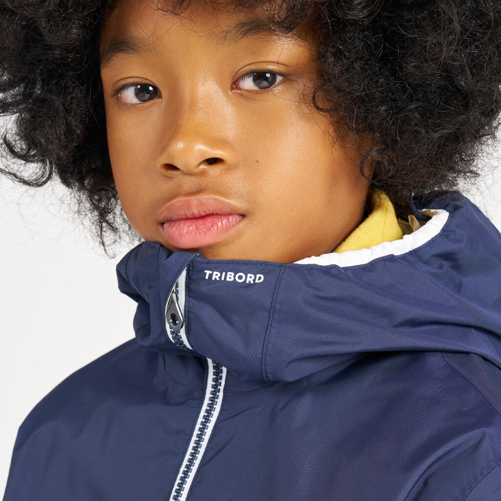 Kid's Waterproof Sailing Jacket 100 Navy