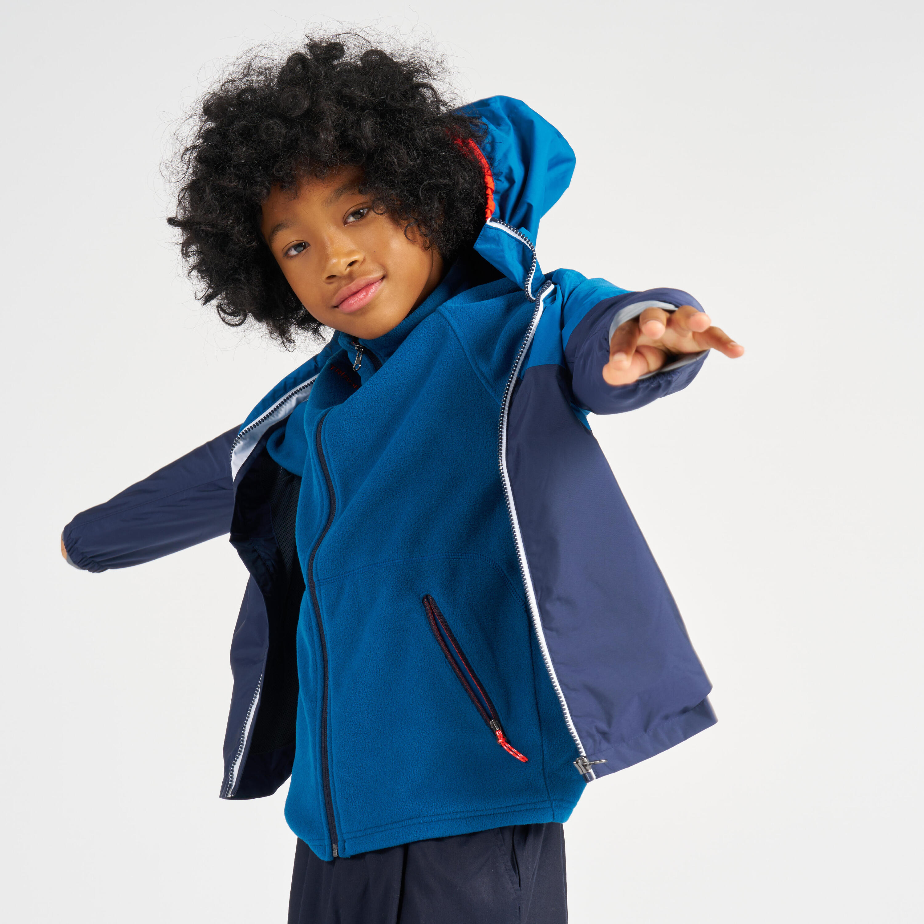 Kids' waterproof sailing jacket 100 - Navy blue 15/17