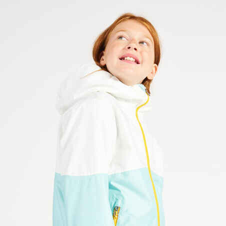 Kid's sailing waterproof jacket - wet-weather jacket SAILING 100 mint white