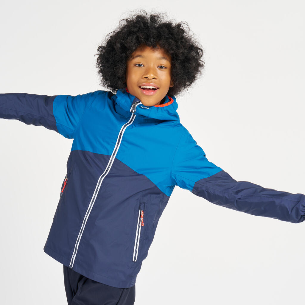 Segeljacke Regenjacke Kinder wasserdicht - Sailing 100 weiss/hellgrün