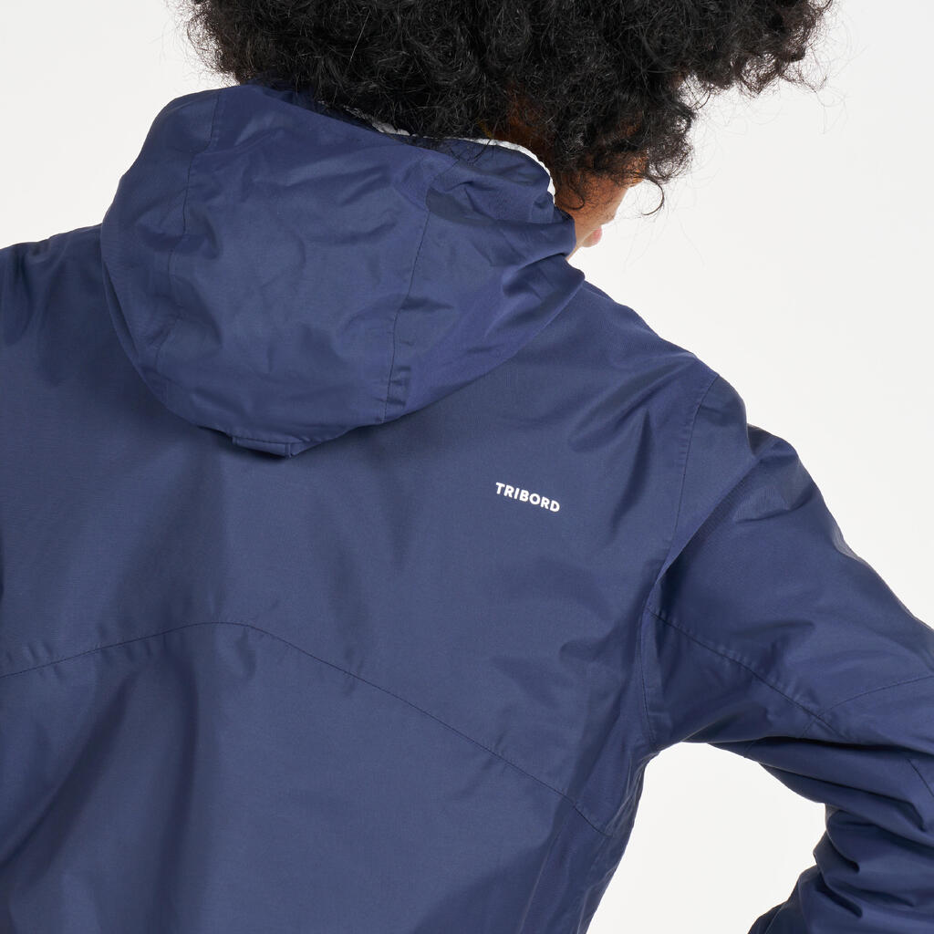 Segeljacke Regenjacke Kinder wasserdicht - Sailing 100 weiss/hellgrün