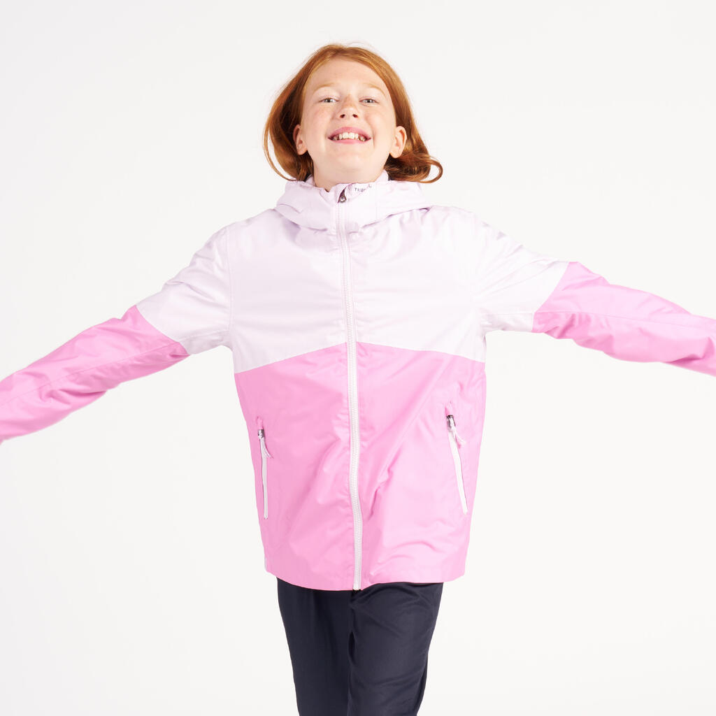 Segeljacke Regenjacke Kinder wasserdicht - Sailing 100 weiss/hellgrün