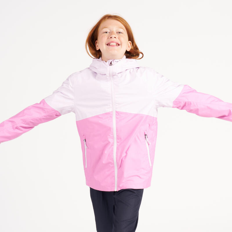 Regenjacke Segeln Kinder wasserdicht 100 rosa