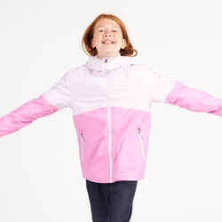 Kid's waterproof sailing jacket - wet-weather jacket SAILING 100 lavender pink