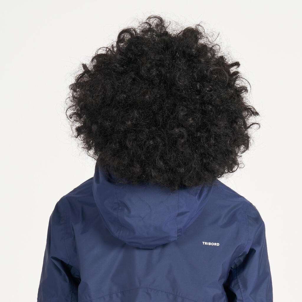 PARKA NÁUTICA SAILING 100 NIÑOS BLANCO MENTA IMPERMEABLE