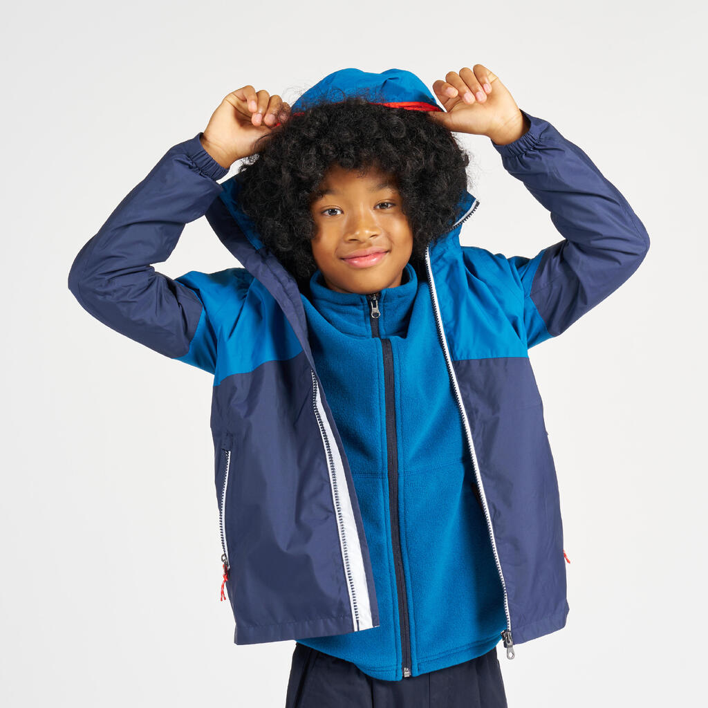 Kid's sailing waterproof jacket - wet-weather jacket SAILING 100 mint white