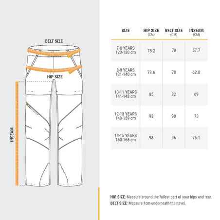 Παιδικό πολυμορφικό παντελόνι πεζοπορίας MH500 KID για ηλικίες 7-15 Τιρκουάζ