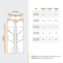 Celana Panjang Hiking Anak Perempuan MH500 Usia 7-15 Turquoise