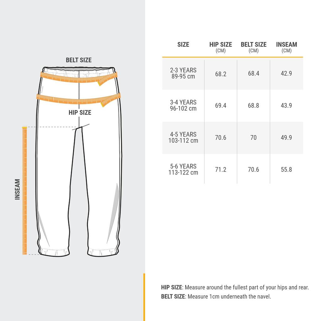 Cubrepantalón de senderismo impermeable para niños de 2 a 6 años MH100