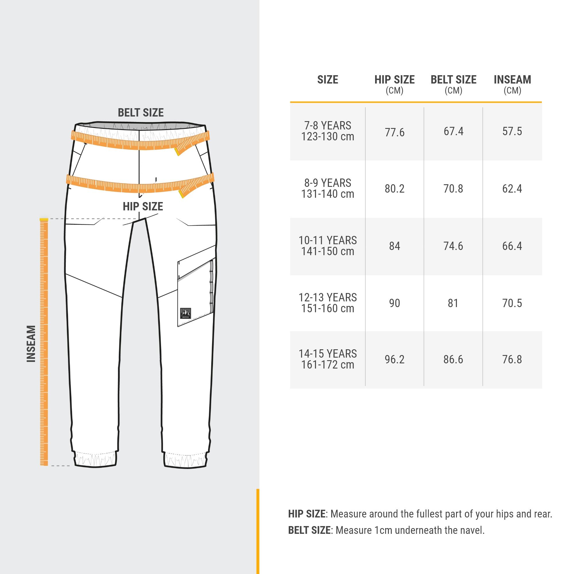 Kids' Hiking Trousers 7-15 Years NH100 - Khaki