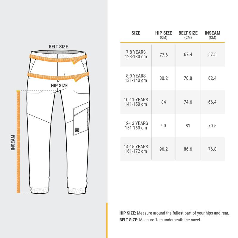 Dětské turistické kalhoty NH 100 7–15 let 