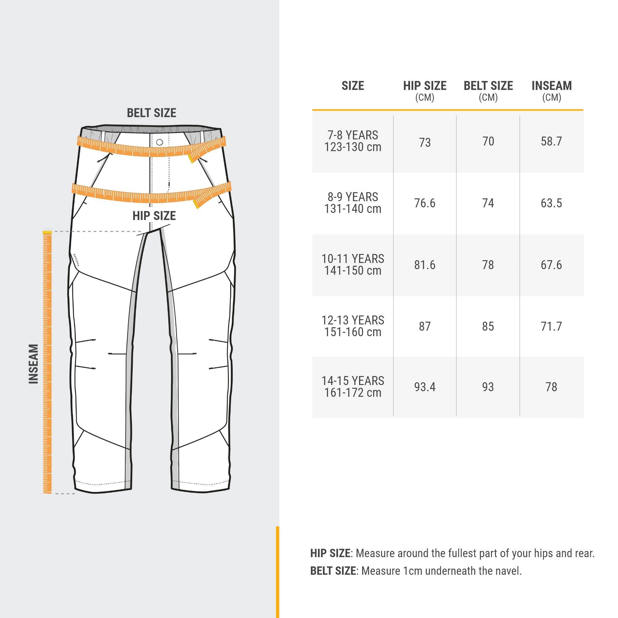 Kids Hiking Softshell Trouser MH550 Black (7-15 Yrs) -  2