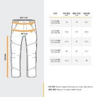 Crne pantalone za planinarenje za dečake MH500 (od 7 do 15 godina)
