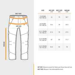 Παιδικό παντελόνι πεζοπορίας Softshell MH550 - Ηλικίες 7-15 ετών - Μαύρο