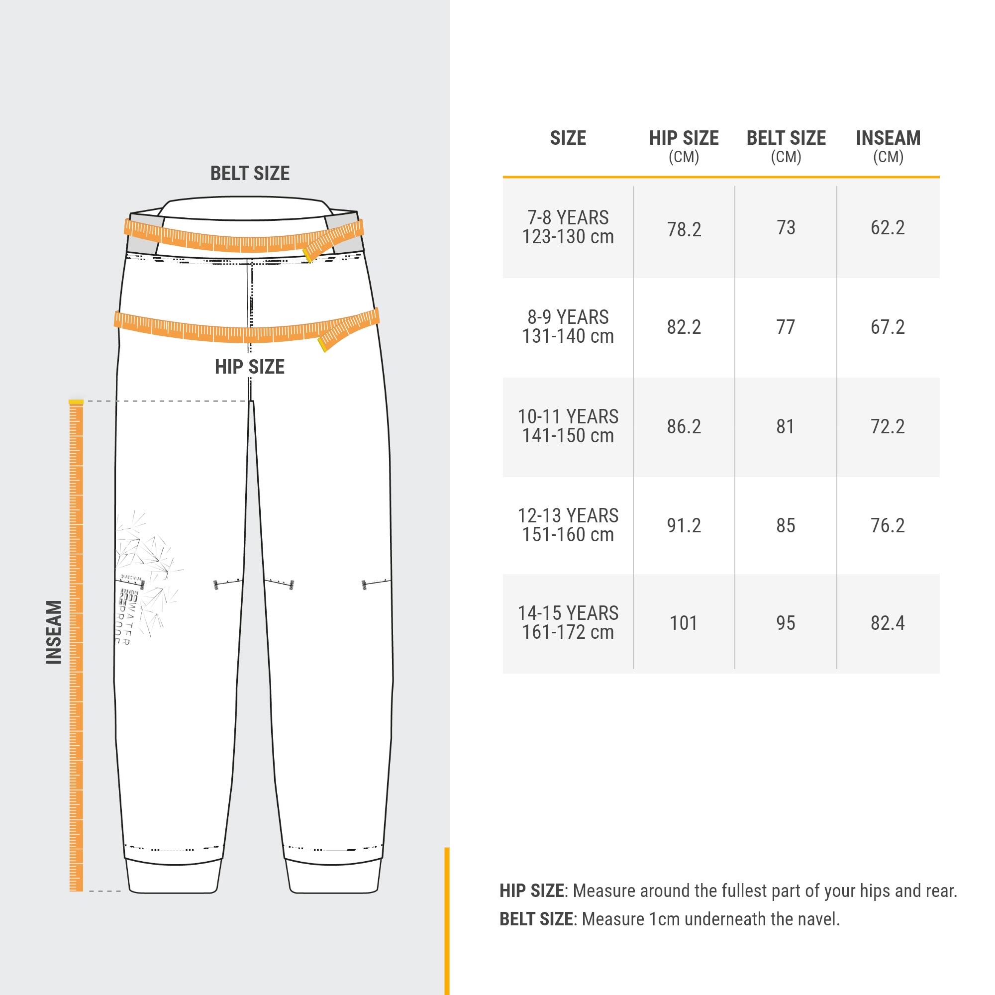 Seconde vie - Surpantalon de randonnée - MH500 noir - enfant 7-15 ans 6/6