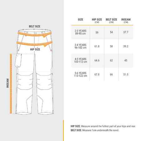 Kids' Hiking Zip-Off Trousers MH500 2-6 Years