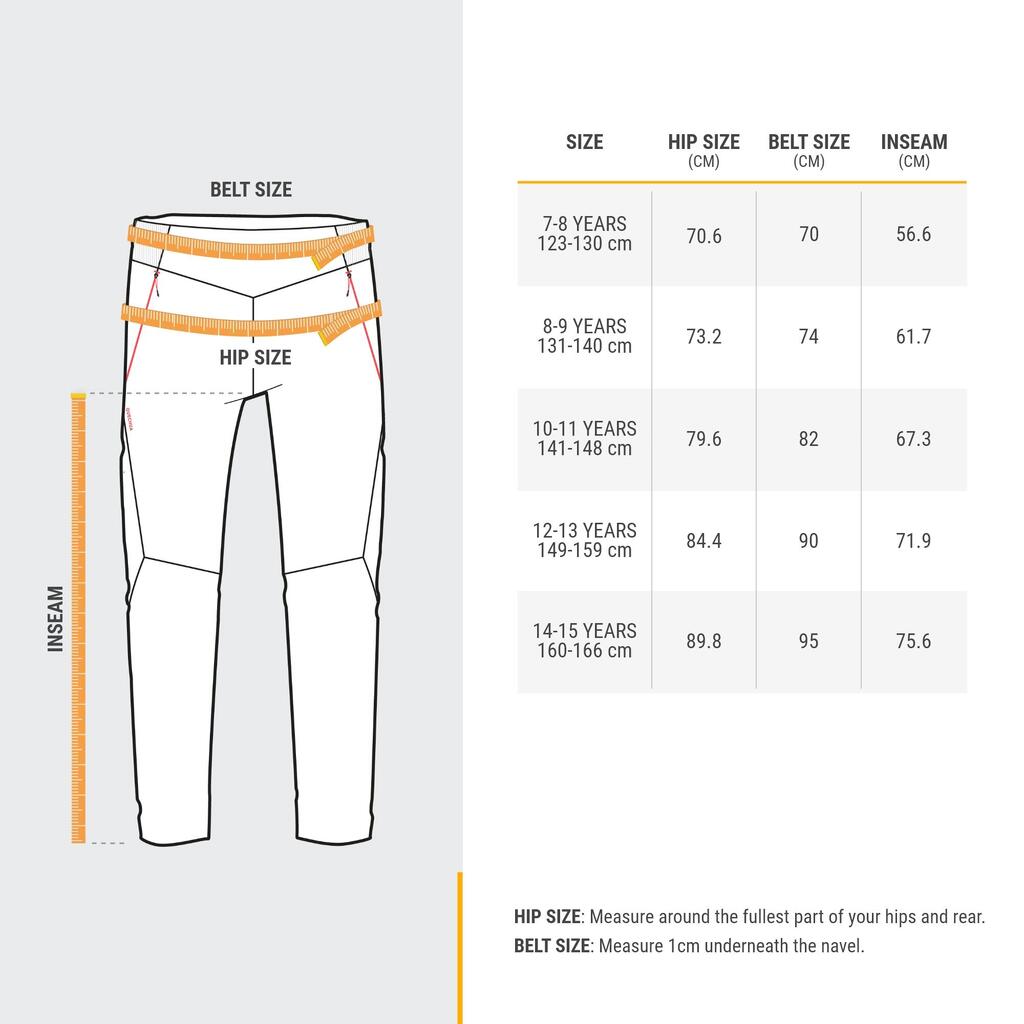 Kids’ Hiking Softshell Trousers MH550 7-15 Years - dark grey