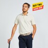 Men Golf Polo T-shirt Light Beige