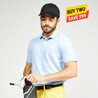 Men's golf short-sleeved polo T-shirt MW500 sky blue