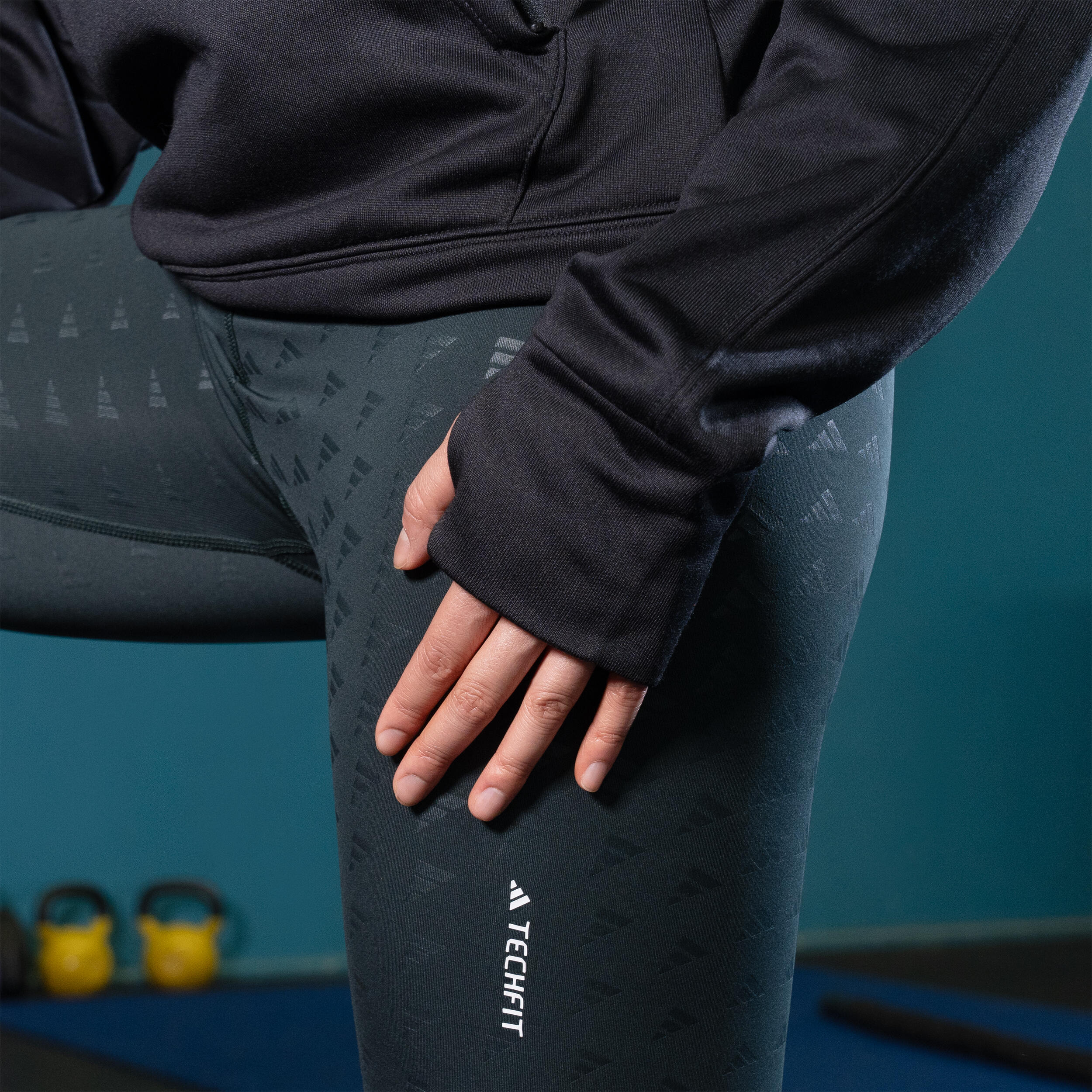 SWEAT-SHIRT GAME & GO DE FITNESS CARDIO ADIDAS FEMME NOIR 7/8