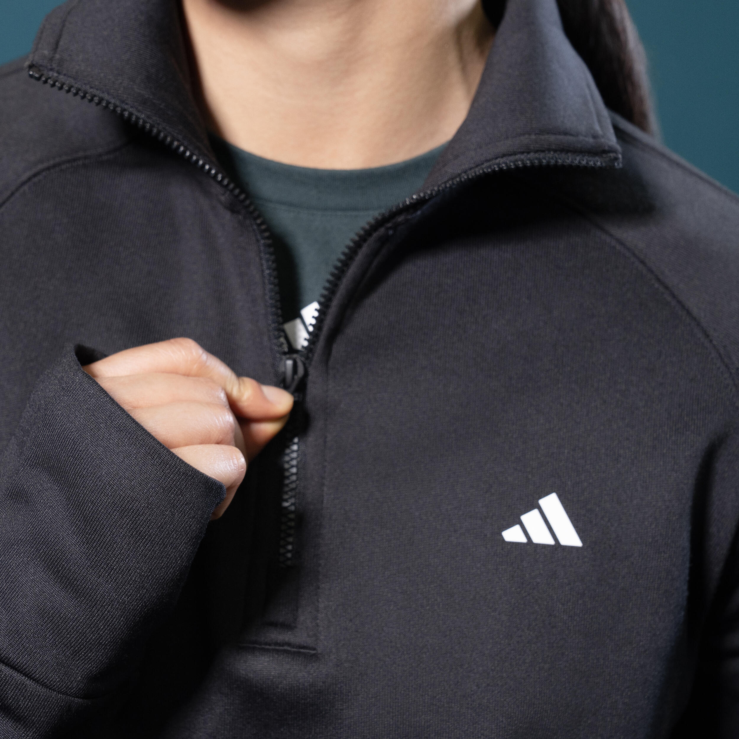 SWEAT-SHIRT GAME & GO DE FITNESS CARDIO ADIDAS FEMME NOIR 6/8