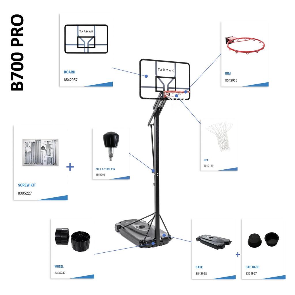 Basketball Hoop with Easy-Adjustment Stand (2.40m to 3.05m) B700 Pro