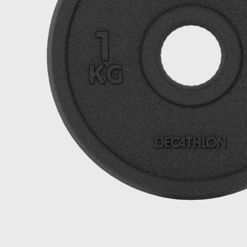 Halterschijf voor krachttraining gietijzer 1 kg 28 mm