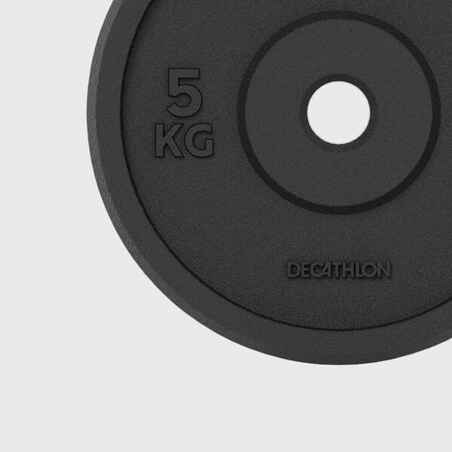 Cast Iron Weight Training Disc Weight 5 kg 28 mm