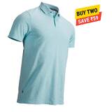 Men golf polo t-shirt 500 mottled mint