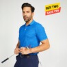 Men's golf short-sleeved polo T-Shirt WW500 blue