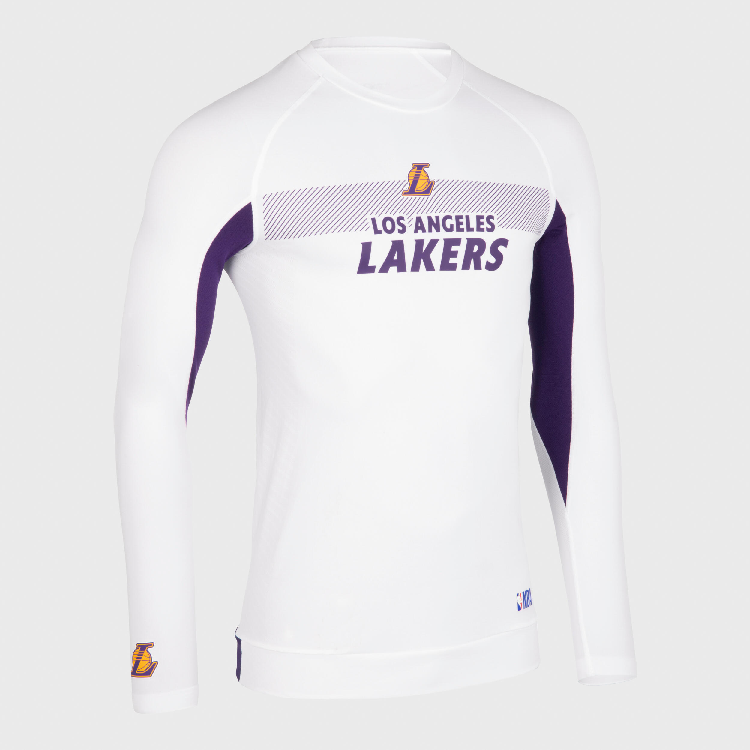 Men's/Women's Basketball Base Layer Jersey UT500 - NBA Los Angeles Lakers/White 10/10