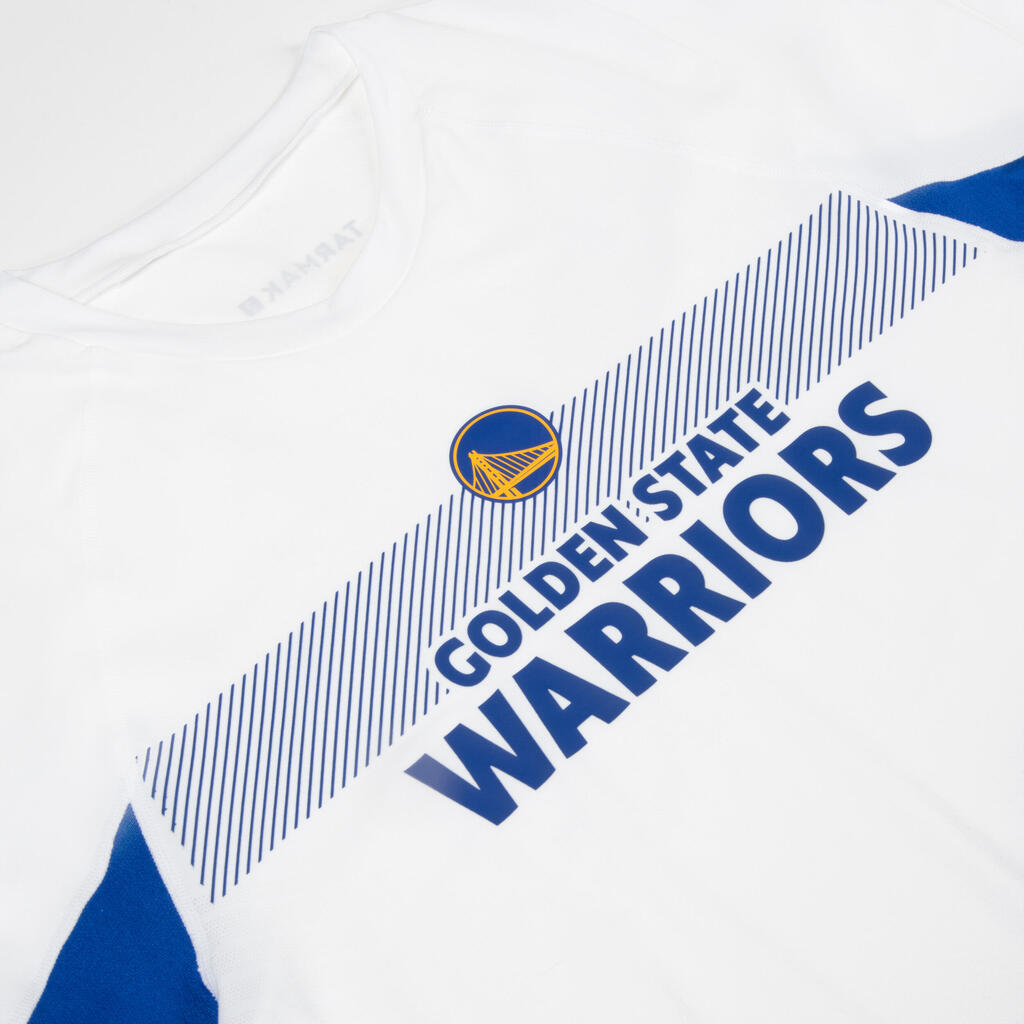 Men's/Women's Basketball Base Layer Shirt UT500 NBA Golden State Warriors/White